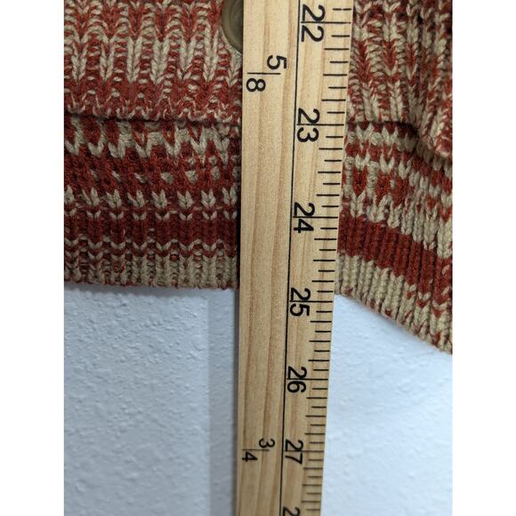 I JOAH 3 Button Cardigan Beige & Red Space Dyed Size 1X - Picture 5 of 6